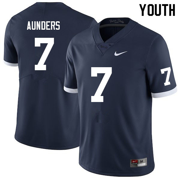 Youth #7 Kaden Saunders Penn State Nittany Lions College Football Jerseys Sale-Retro